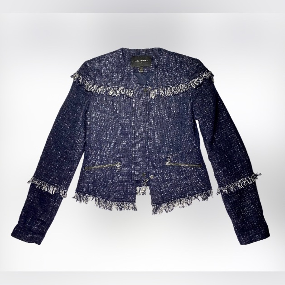 BANANA REPUBLIC Tweed Blazer Zip Up Jacket Petite 00P